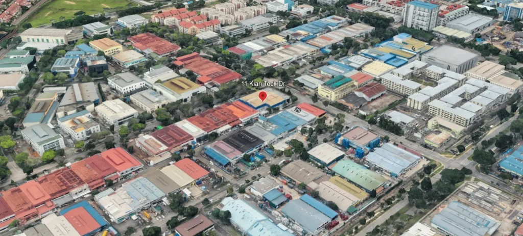 3D Google Earth image of Solar Project in Singapore, 11 Kian Teck Dr